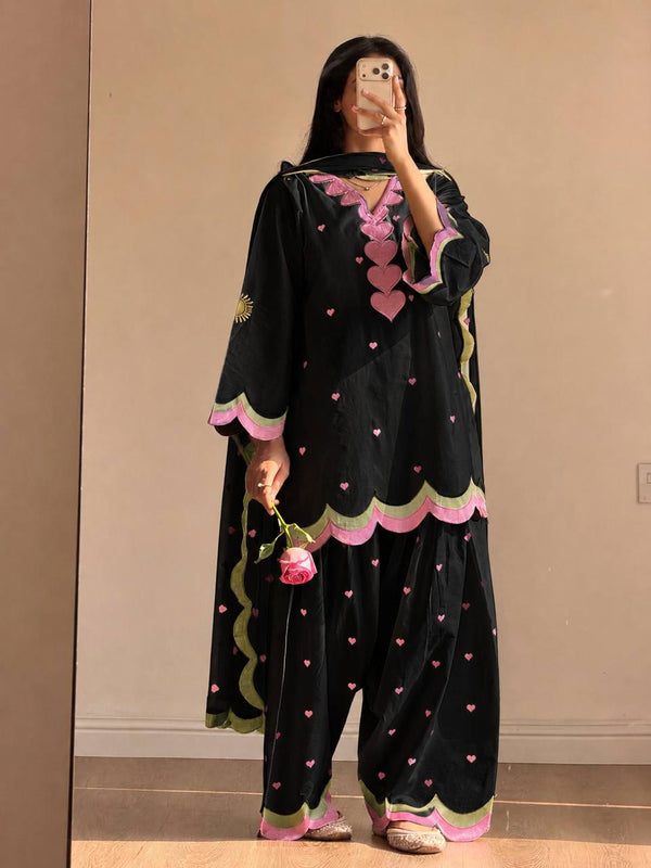 Party Wear Look top with farshi salwar