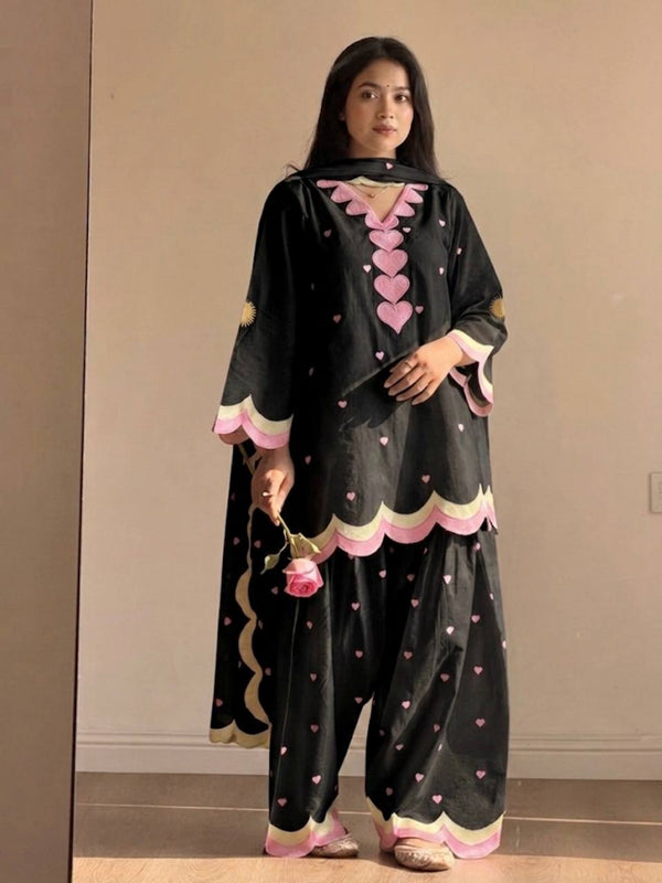 Party Wear Look top with farshi salwar