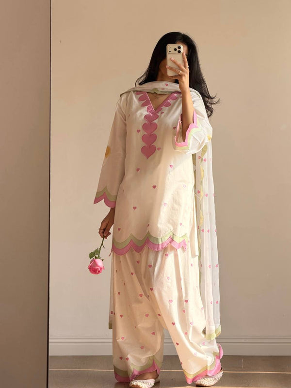 Party Wear Look top with farshi salwar
