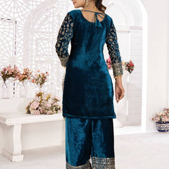 Pure Heavy Viscose Velvet With Heavy Embroidery Coding Sequence Work