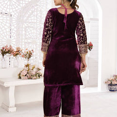 Pure Heavy Viscose Velvet With Heavy Embroidery Coding Sequence Work