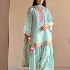 Party Wear Look top with farshi salwar