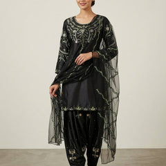 Heavy Japan Satin Material With Embroidery sequence Work Top With Farshi Salwar