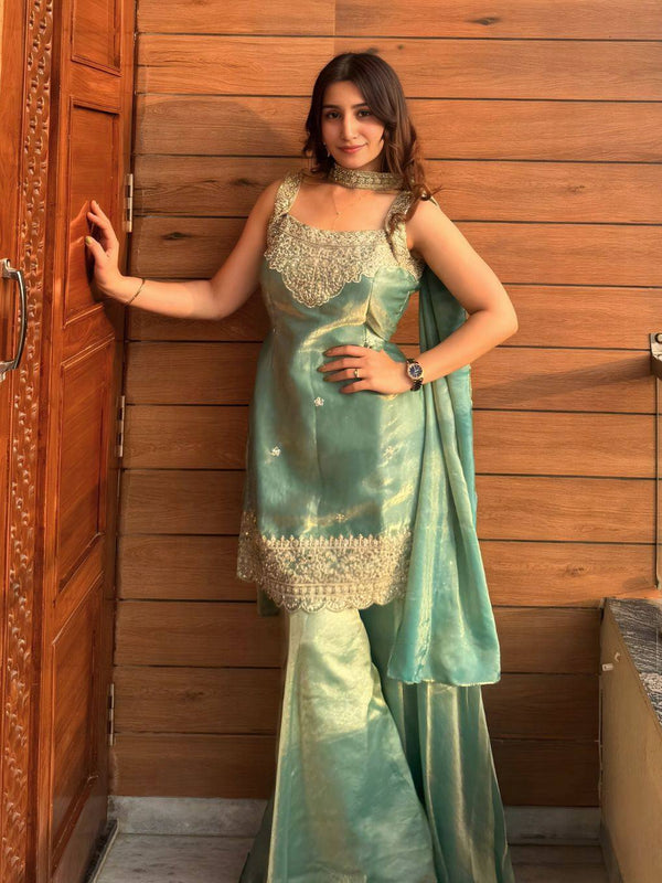 Sharara Plazzo And Dupatta