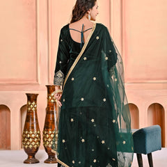 Pure Heavy Viscose Velvet Sharara Palazzo Suit Set
