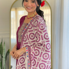 Rayon With Embroidery Kurti Pant Set With Dupatta
