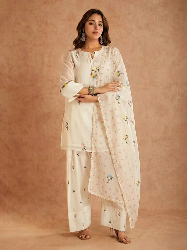 Designer Party Wear Look top with farshi salwar Dupatta set