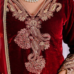 Pure Heavy Viscose Velvet With *Heavy Embroidery Coding Sequence Work