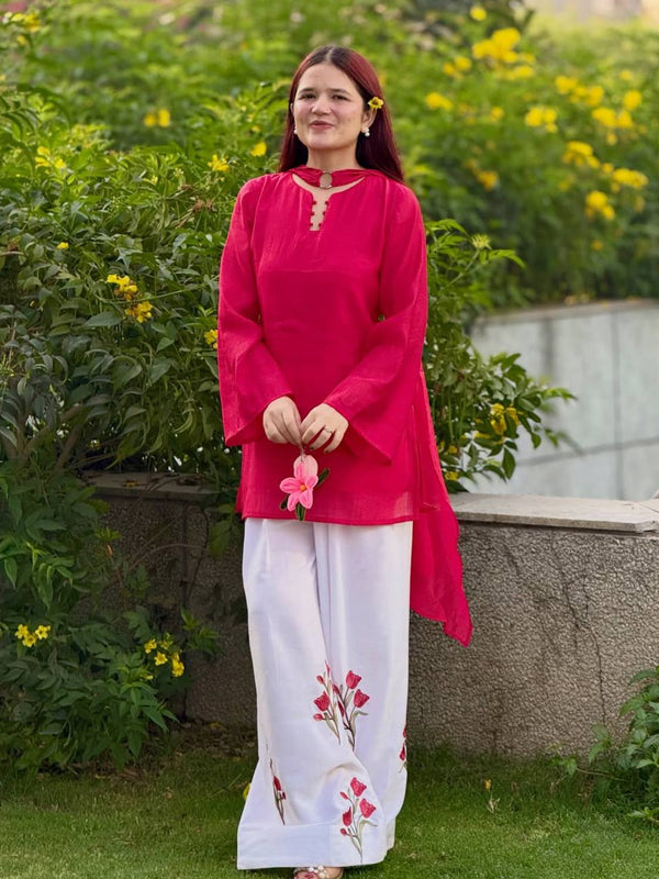 Designer Party Wear Look top with Plazo Pant
