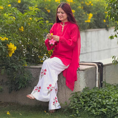Designer Party Wear Look top with Plazo Pant
