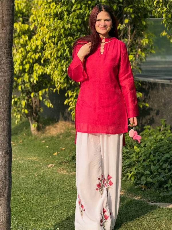 Designer Party Wear Look top with Plazo Pant