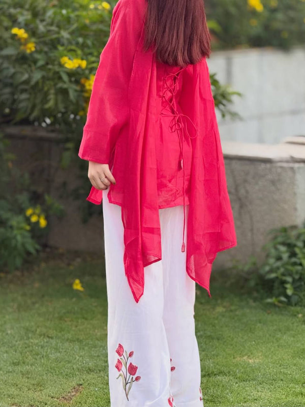 Designer Party Wear Look top with Plazo Pant