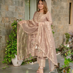 Fandy Silk With Heavy Embroidery Sequence Work