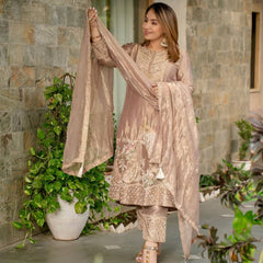 Fandy Silk With Heavy Embroidery Sequence Work