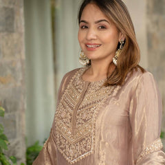 Fandy Silk With Heavy Embroidery Sequence Work