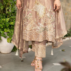 Fandy Silk With Heavy Embroidery Sequence Work