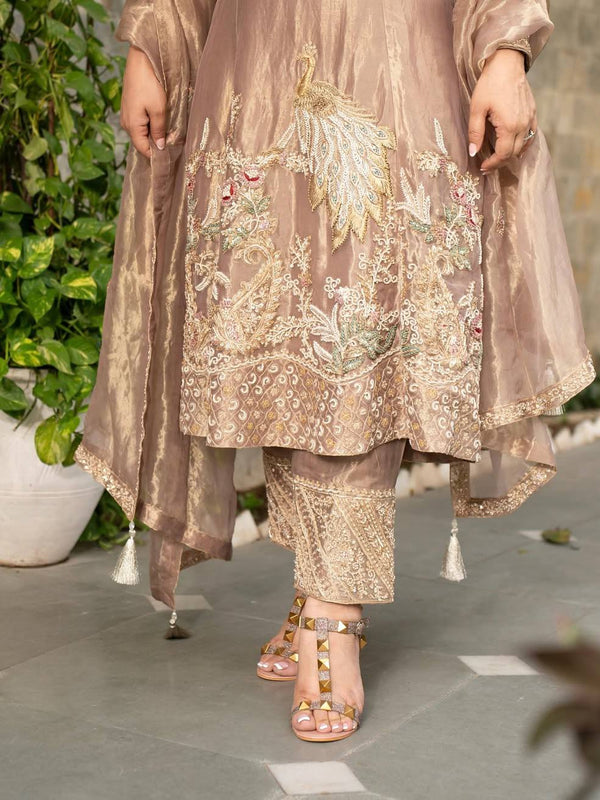 Fandy Silk With Heavy Embroidery Sequence Work