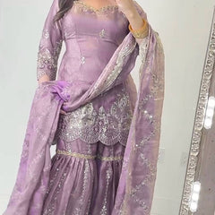 Designer Party Wear Look Top , Sharara and Dupatta