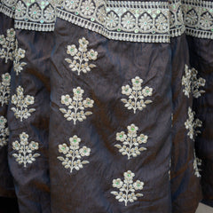 Heavy Vichitra Silk With Sequence And Embroidery Work Anarkali Suit