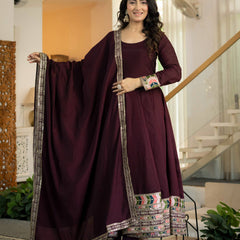 Heavy Roman Silk Anarkali Suit