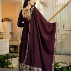 Heavy Roman Silk Anarkali Suit
