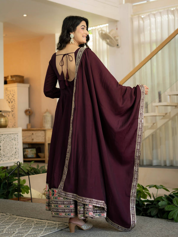 Heavy Roman Silk Anarkali Suit