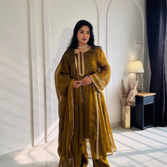Designer Party Wear Look Gown Anarkali Style Pant Plazzo and Dupatta