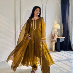 Designer Party Wear Look Gown Anarkali Style Pant Plazzo and Dupatta