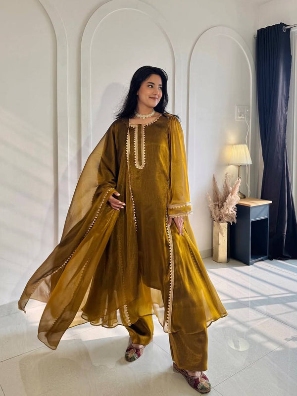 Designer Party Wear Look Gown Anarkali Style Pant Plazzo and Dupatta