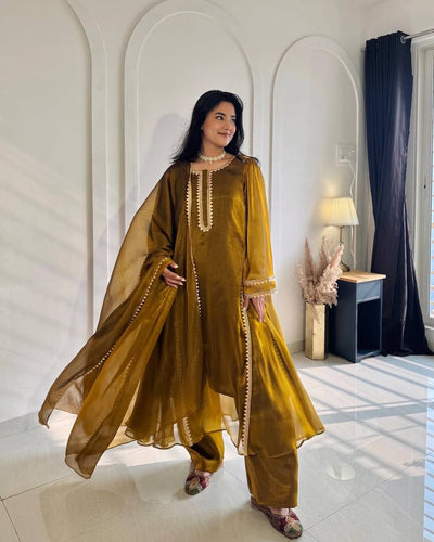 Designer Party Wear Look Gown Anarkali Style Pant Plazzo and Dupatta