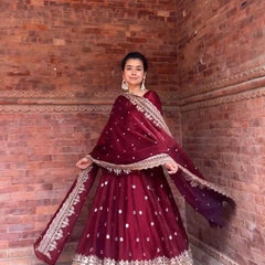 heavy fendy silk With Sequence And Embroidery Work Anarkali Suit