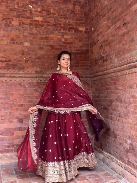 heavy fendy silk With Sequence And Embroidery Work Anarkali Suit