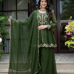 Heavy Crunchy Silk Palazzo Suit Set