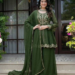 Heavy Crunchy Silk Palazzo Suit Set