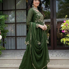 Heavy Crunchy Silk Palazzo Suit Set
