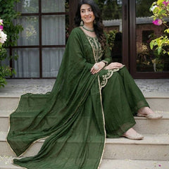 Heavy Crunchy Silk Palazzo Suit Set