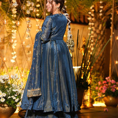 Heavy NC Vichitra Silk Anarkali Suit