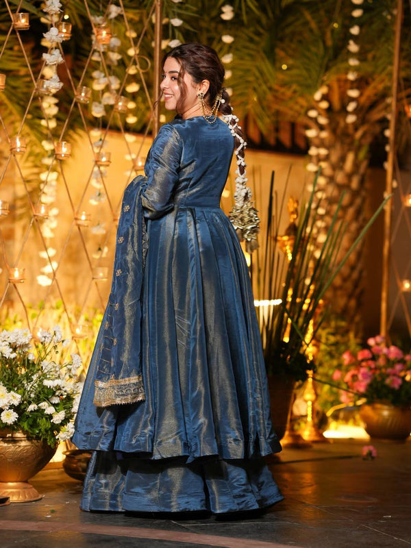 Heavy NC Vichitra Silk Anarkali Suit