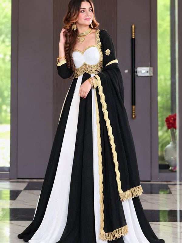 Heavy Fandy Silk Anarkali Suit