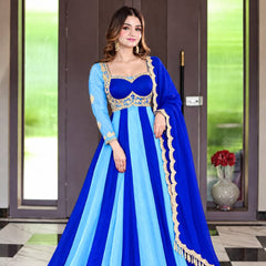Heavy Fandy Silk Anarkali Suit