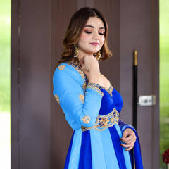 Heavy Fandy Silk Anarkali Suit