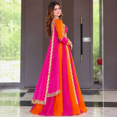 Heavy Fandy Silk Anarkali Suit