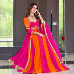 Heavy Fandy Silk Anarkali Suit