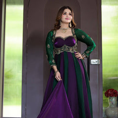 Heavy Fandy Silk Anarkali Suit