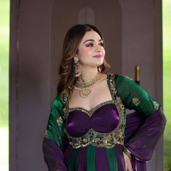 Heavy Fandy Silk Anarkali Suit