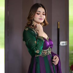Heavy Fandy Silk Anarkali Suit