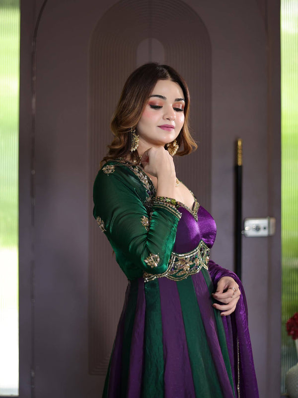 Heavy Fandy Silk Anarkali Suit