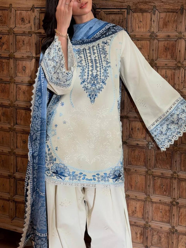 Pure Satin Rayon With Embroidery Work, Fancy GPU Lace Border, And Fancy Belly Sleeves Palazzo Suit Set