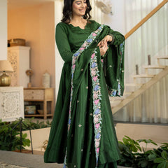 Heavy NC Vichitra Silk Anarkali Suit