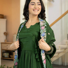 Heavy NC Vichitra Silk Anarkali Suit